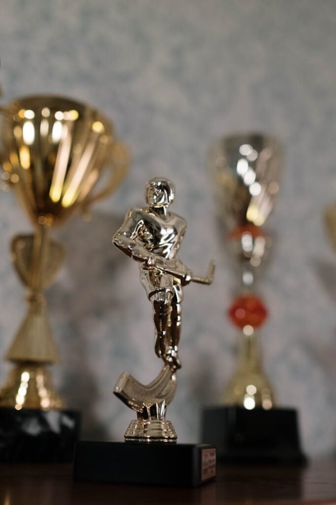 Close-up Photo of a Hockey Trophy